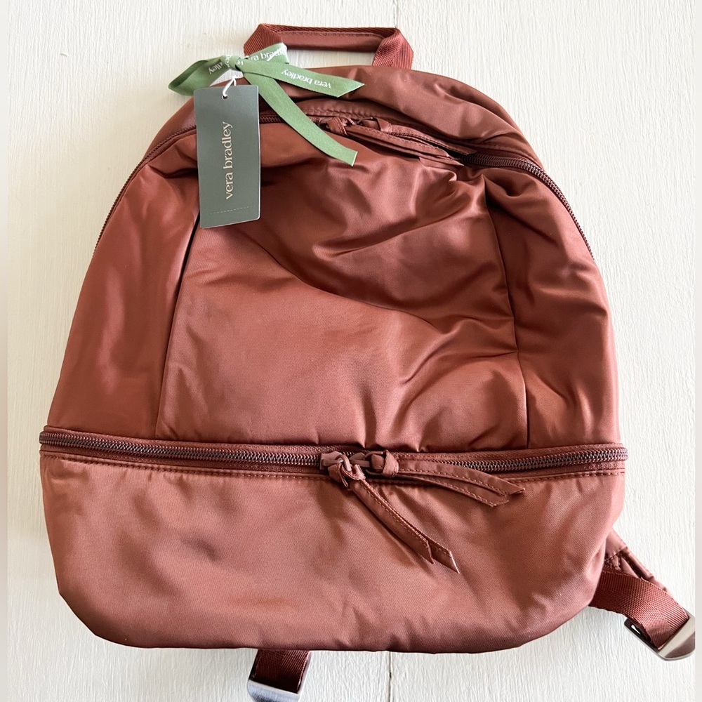 NWT: Vera Bradley Nylon Chancery Backpack in Cinnamon - Picture 4 of 9